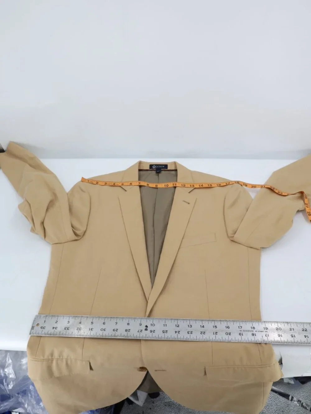 J Crew Sport Coat Mens 40L Ludlow Jacket Crespi Single Breasted Two Button Beige